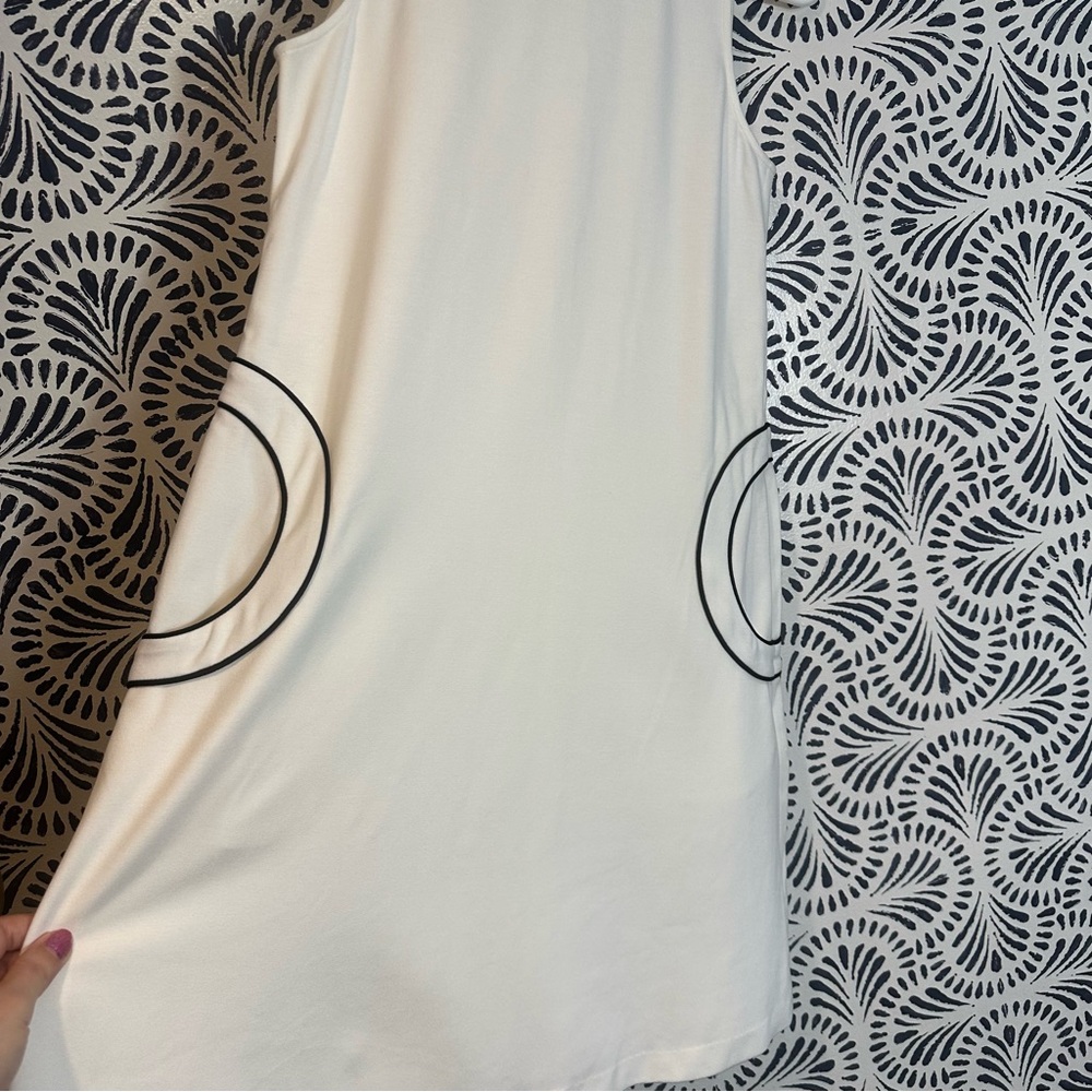 Lisa Perry Barneys New York Ivory Circle Mod Pocket Dress - Picture 3 of 12